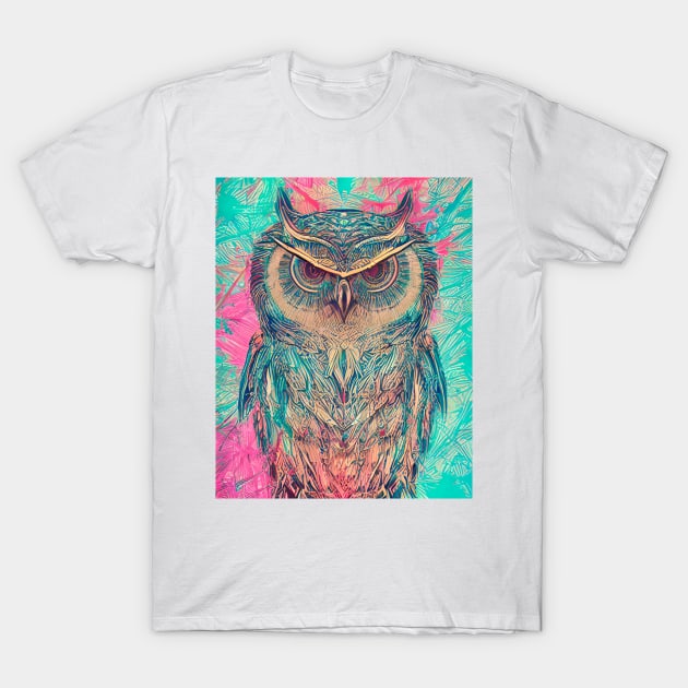 Artistic Owl T-Shirt by FlippinTurtles